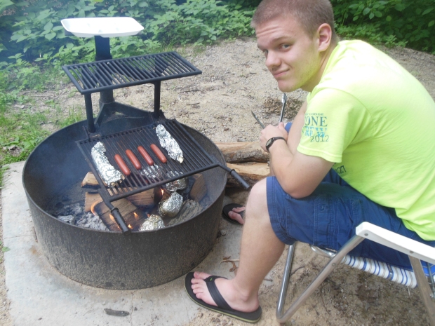 Cooking on the campfire