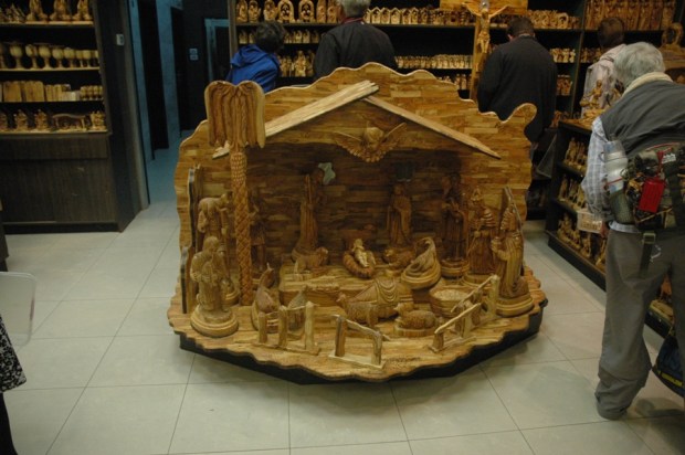 Olive wood creche