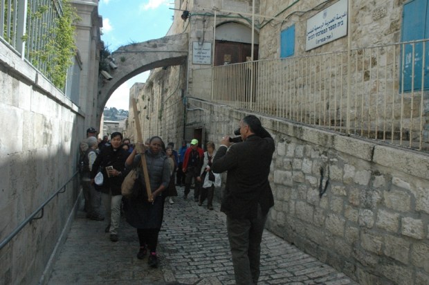 Via Dolorosa pilgrims