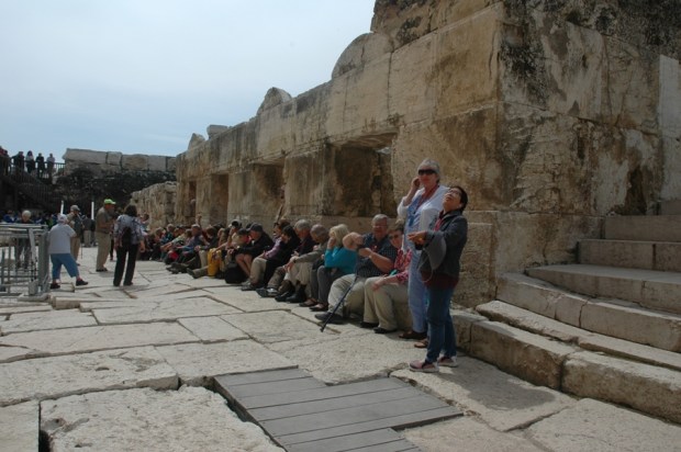 Sitting on the street