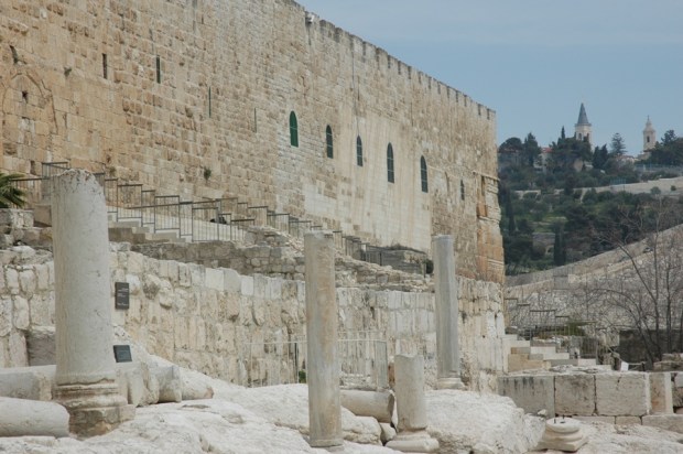 The southern wall steps