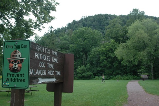 Park trail sign