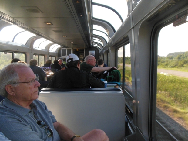 In the observation car