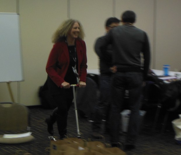 Christy on the scooter