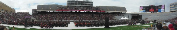 University of Wisconsin graduation in Camp Randall stadium 2016.