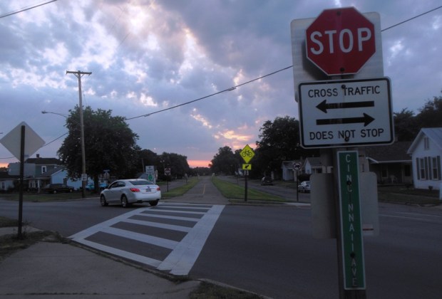 one of Xenia's five bike paths