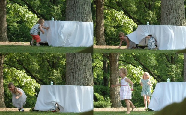 Not sure what was under the table but the kids enjoyed it. 