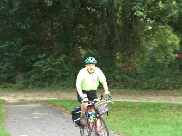 I rolled into the parking lot at Trempealeau. 