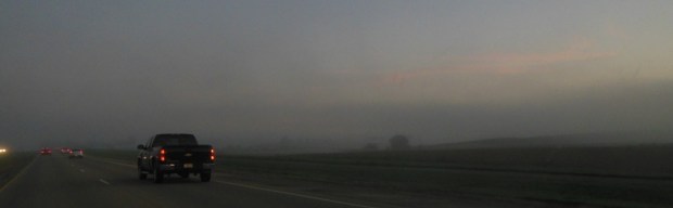 A foggy day as I left Madison.