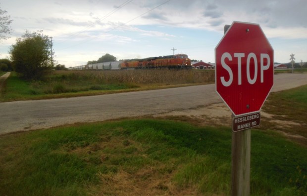 trains are rumbling by on a regular basis.