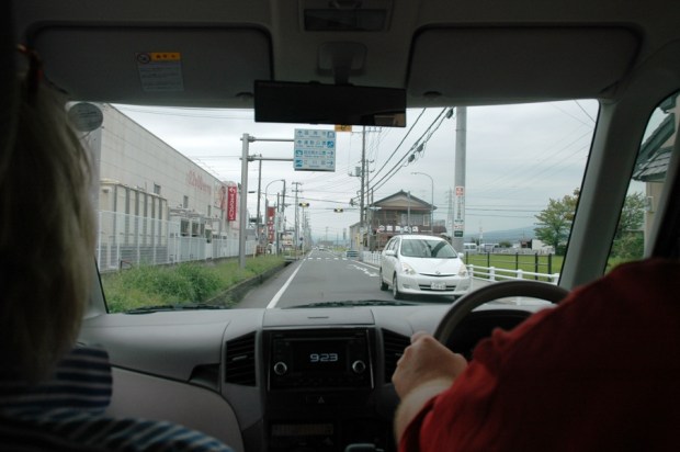  driving on the wrong side of the road.