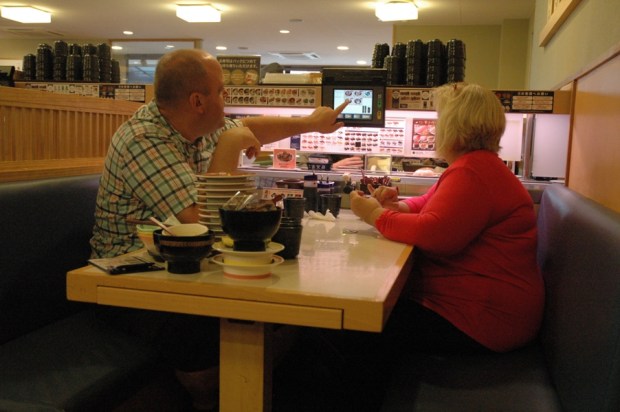 After the ceremony, lunch at Hamazushi restaurant, 