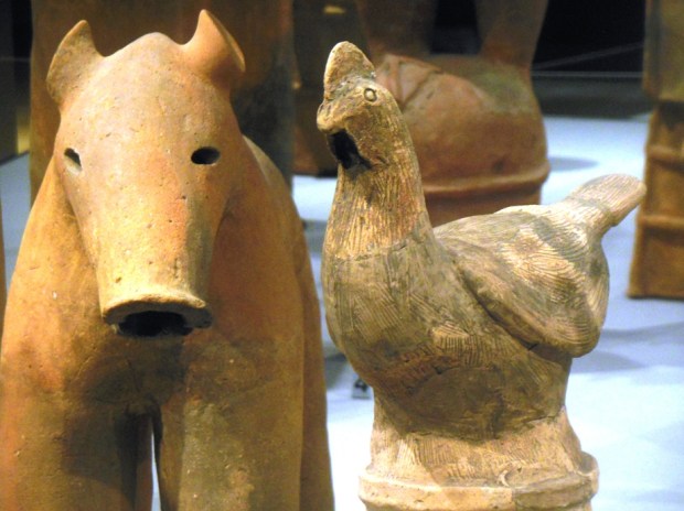 The archaeological museum had a reminder of animals back home. 