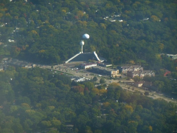 then we were gliding right over our house in Monona