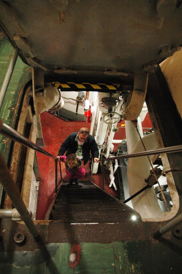 Up and down from one deck to another