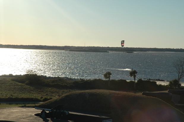 Fort Moultrie overlooks Fort Sumter