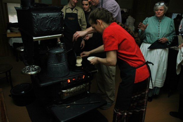 The waffle iron sat right on the hottest part of the stove