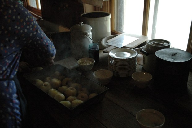 The apples were finally cooked