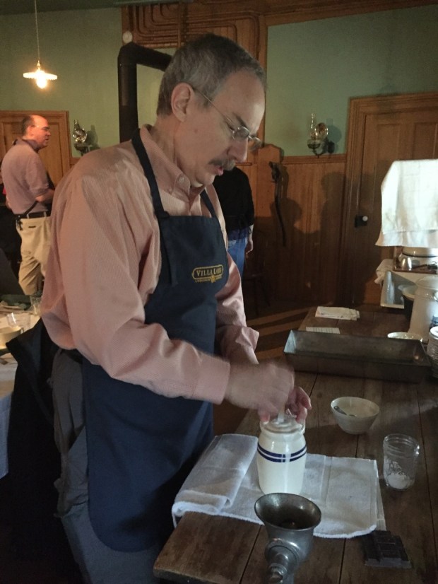 I was churning the butter