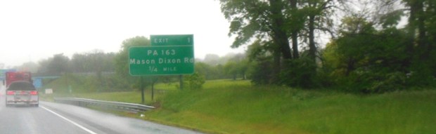 across the Mason Dixon line into Pennsylvania.