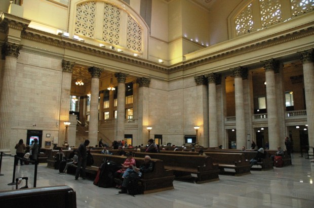 Union Station, between trains.