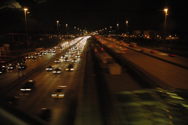 By the time we left, night had fallen. 