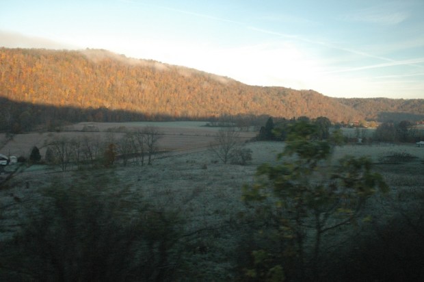 The next day we awoke to a cool, frosty morning in the Pennsylvania mountains.