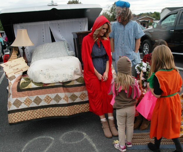 Part of fall festival is Trunk or Treat, and some of the trunks are pretty scary. 