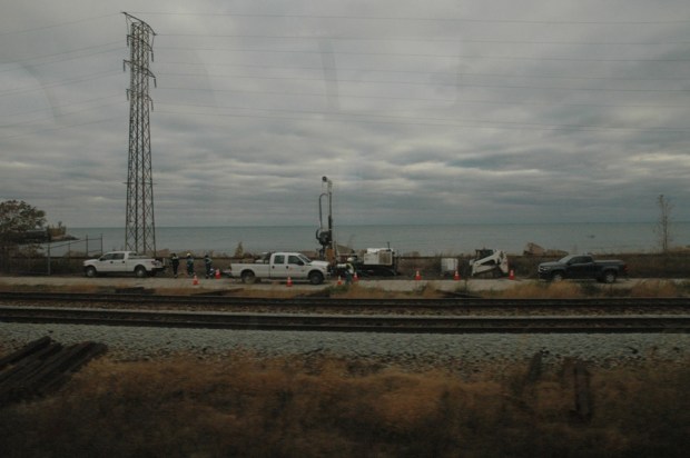 Saw the southern tip of Lake Michigan.