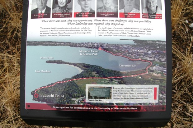 A map on display at Alumni Park