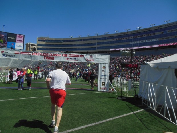 Crossed the finish line