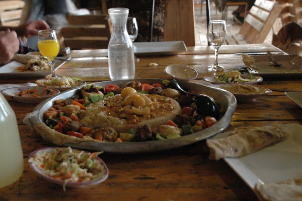 Dinner is bedouin style.