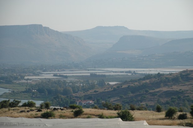 Time for reflection, with Mt. Arbel still watching over us. 