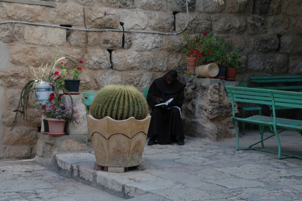 A monk at Dominus Flevit. 