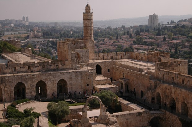 The courtyard of the Tower of David Museum, also known as the Citadel.