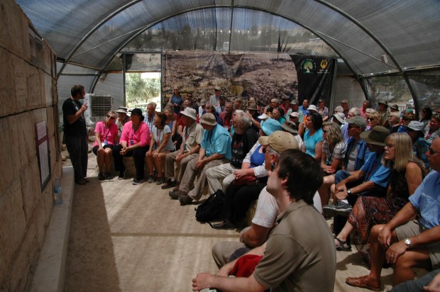 Then it was on to the Temple Mount Sifting Project at Emek Tzurim, for some hands-on archaeology.