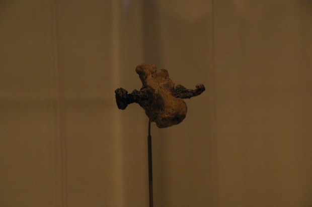 Replica of a nail found in the heel bone of a crucified man.