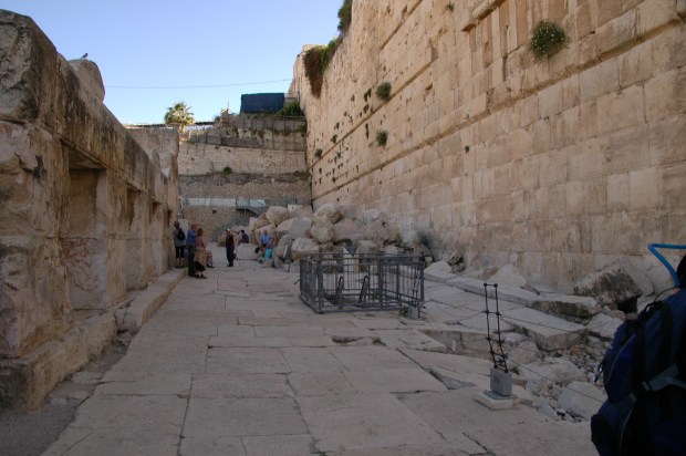 This time we began at the southwestern corner of the Temple Mount, underneath Robinson's Arch