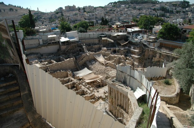 Exiting the Temple Mount we made our way past the massive Givati Car Park excavation