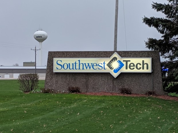 First stop was Fennimore to prayer walk the Southwest Tech campus as part of InterVarsity's every campus campaign.