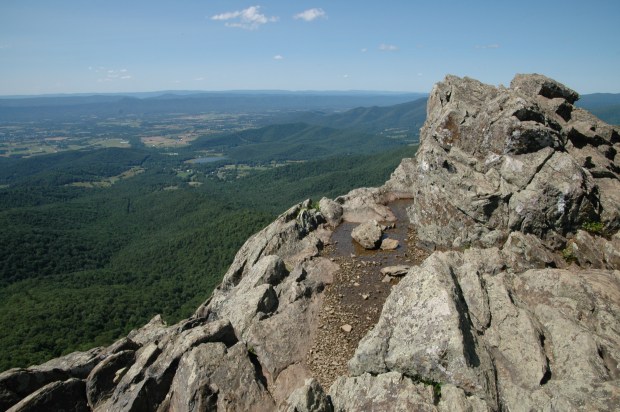 There were still a few puddles in the rocks from the overnight rains.