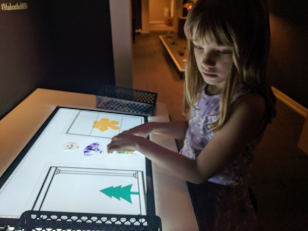 Both Lana and Audrey enjoyed experimenting.