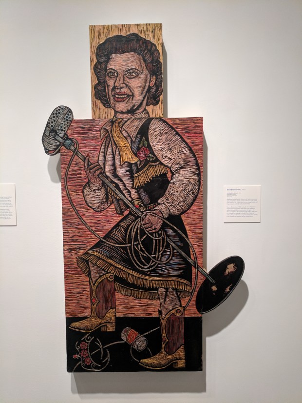 The museum had some art depicting hometown singing sensation Patsy Cline.