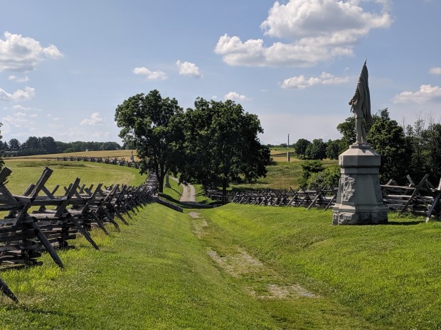 The Sunken Road was another area where the casualty toll was very high on both sides.
