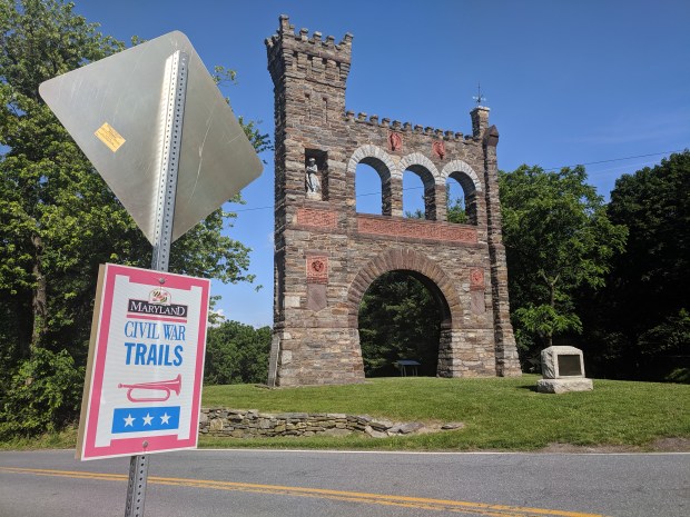 Our final stop of the day, the War Correspondents monument at Crampton's Gap.