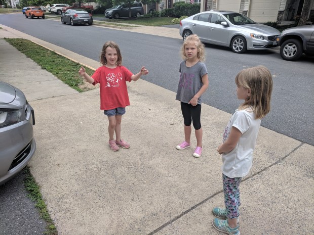 At the end of the day we returned home to find major drama. A snake had been sighted in the woods, and it was this long.