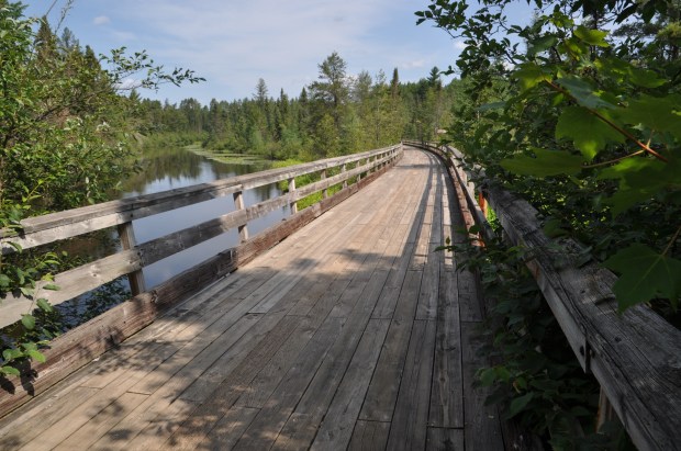 There are a number trestles and historical markers along the Bearskin Trail.
