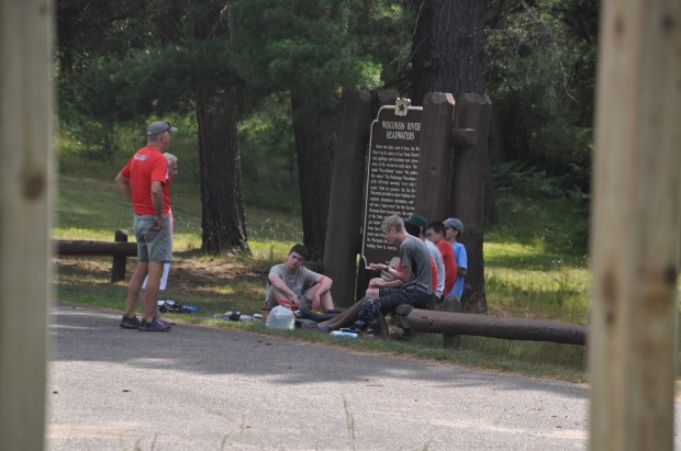 We talked with some scouts who had just canoed the first section of the river.