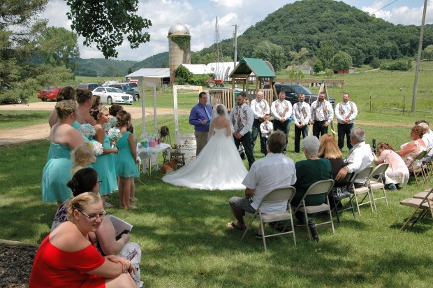 And the wedding begins.