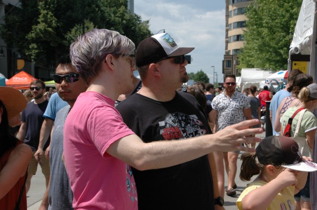 When you're looking at art, it's always great to have two perspectives (with Uncle Sam). 